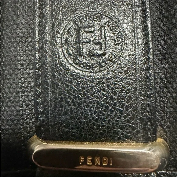 Fendi Black Textured Leather Crossbody Bag. Authentic! - Picture 2 of 9